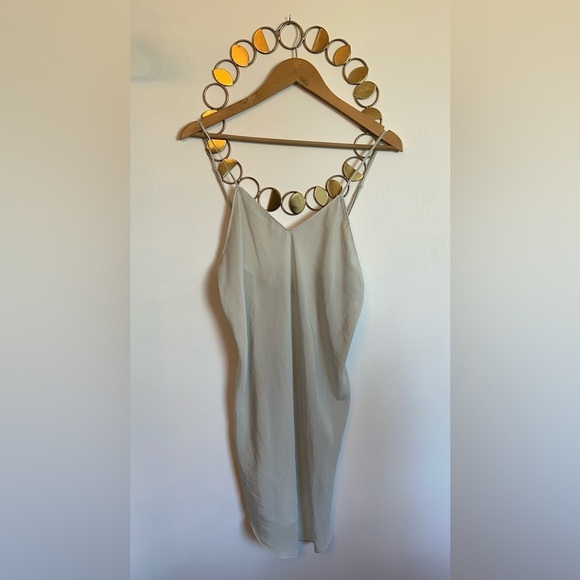 Linda Exclusively For Eaton Nightgown  Slip Dress Powder Blue Short Chemise - Picture 1 of 6